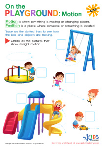 Position and Motion Worksheet: Free Printable PDF for Kids